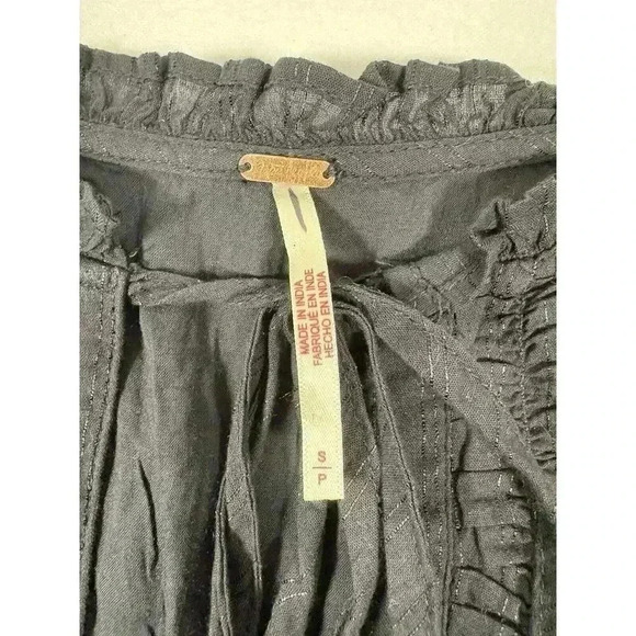 NWOT Free People Black Embroidered Size Small Mini Dress - Picture 2 of 9